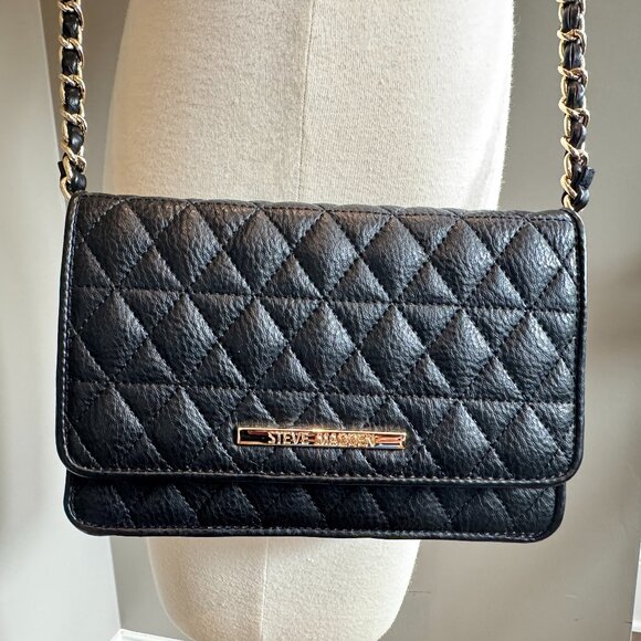 Steve Madden Black Quilted Crossbody Bag - Picture 2 of 12